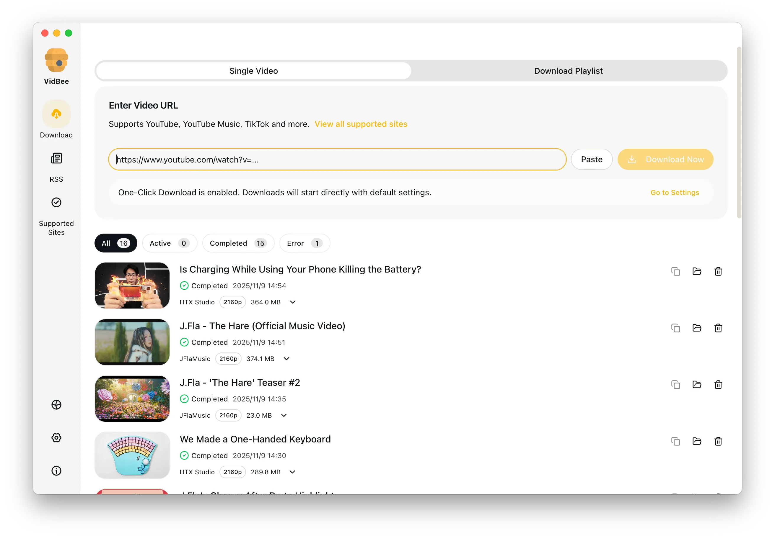 Video Quality Interface