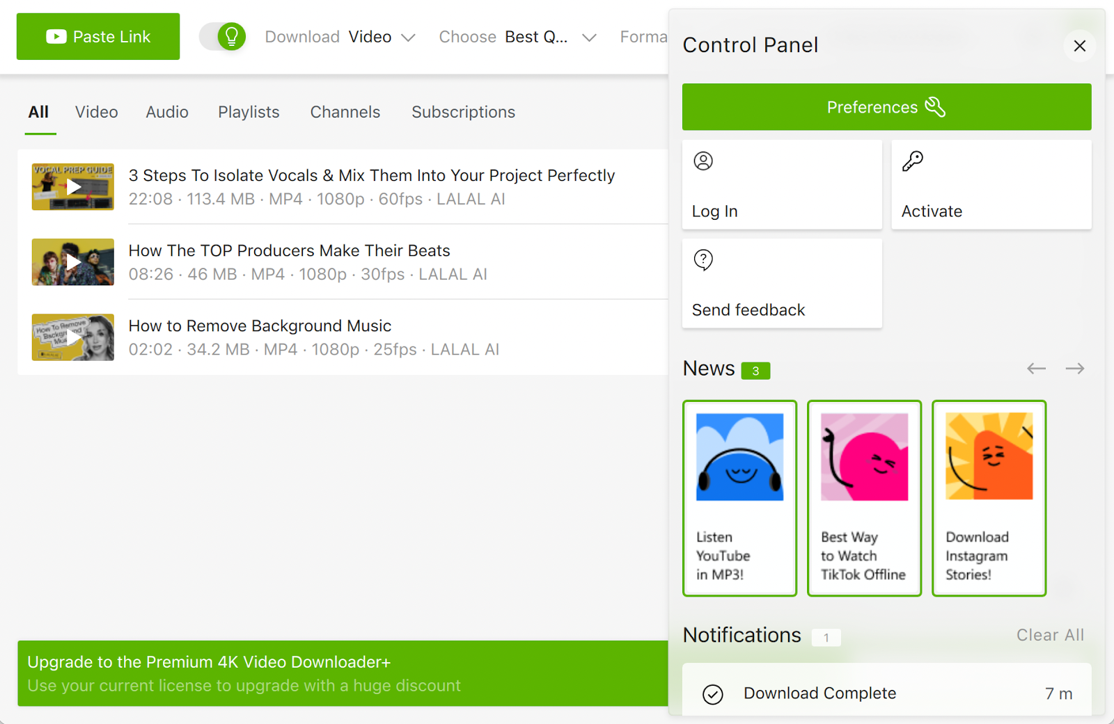 4K Video Downloader Interface Preview