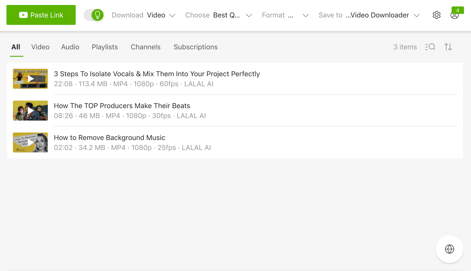 4K Video Downloader Interface Preview
