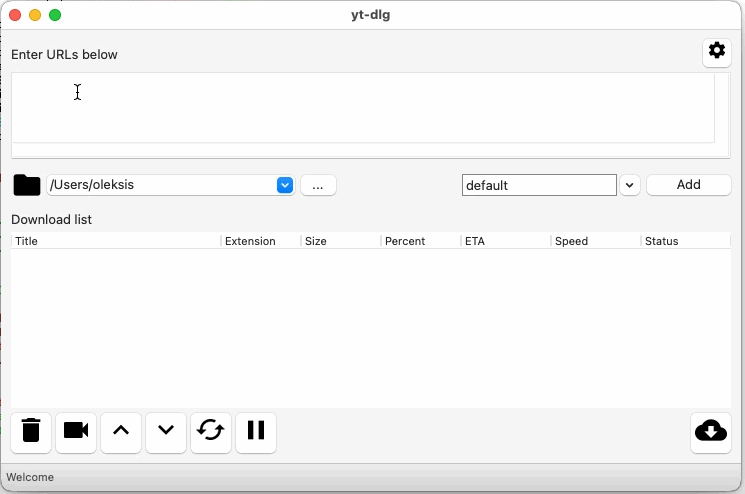 yt-dlp GUI Interface Preview